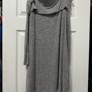 Sage Charcoal Knit Sweater Dress